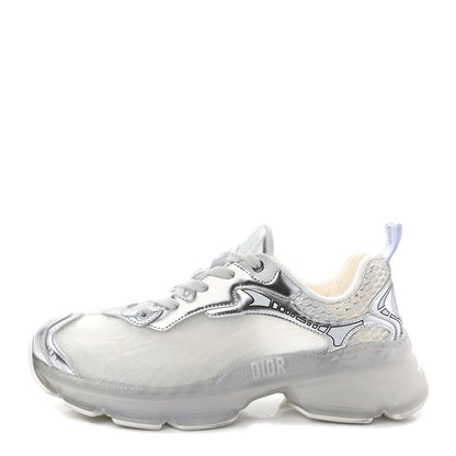 Christian Dior Matte Technical Fabric Mesh Dior Vibe Sneakers 40 White Silver 1 of 9