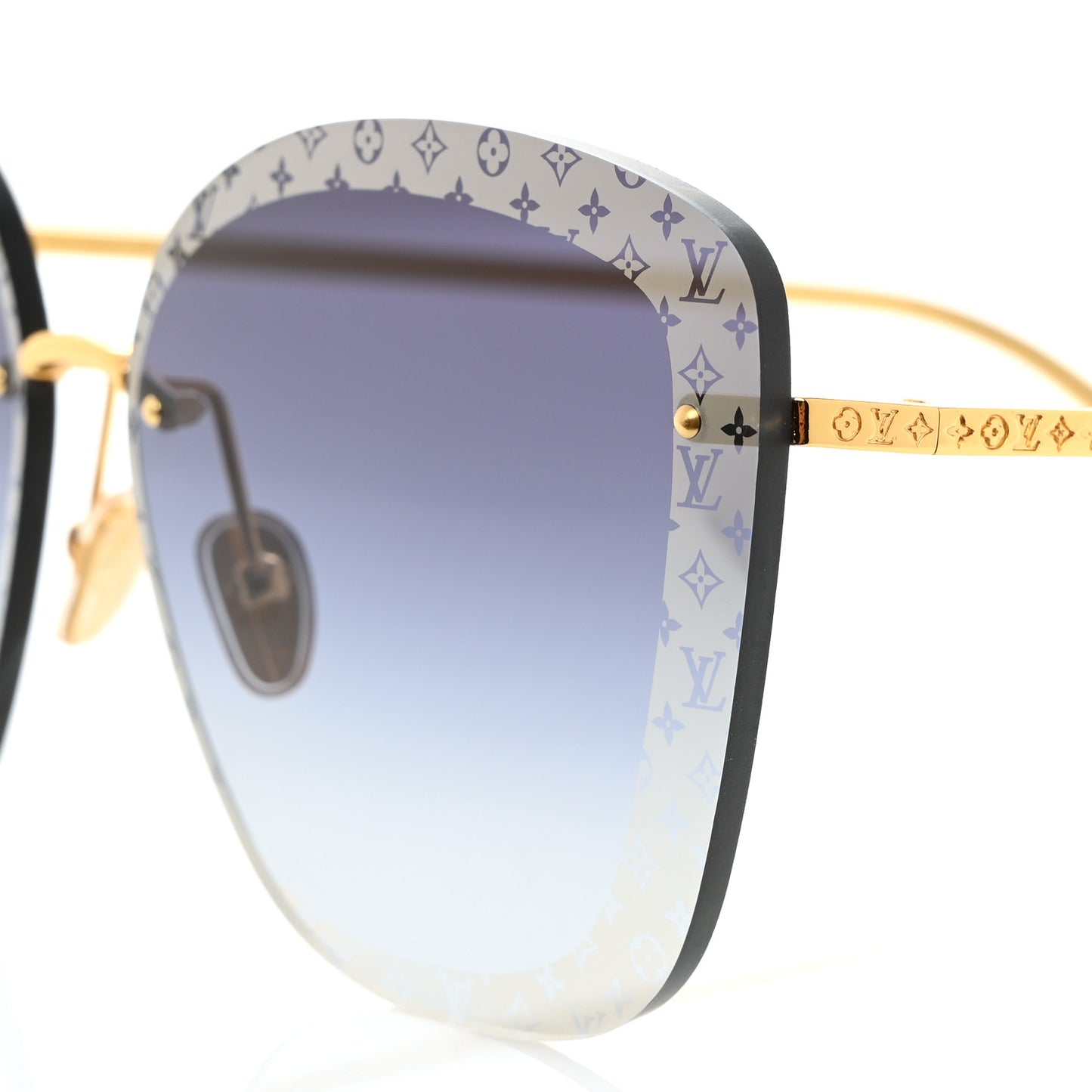 Metal LV Halo Cat Eye Sunglasses Z1930U Blue