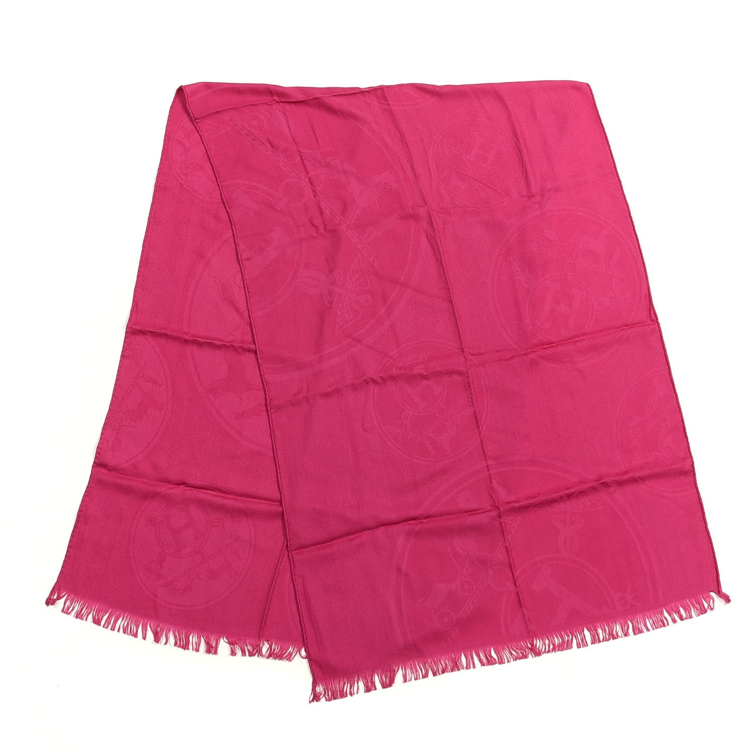 Hermes Cashmere Silk New Libris Stole Pourpre 2 of 4