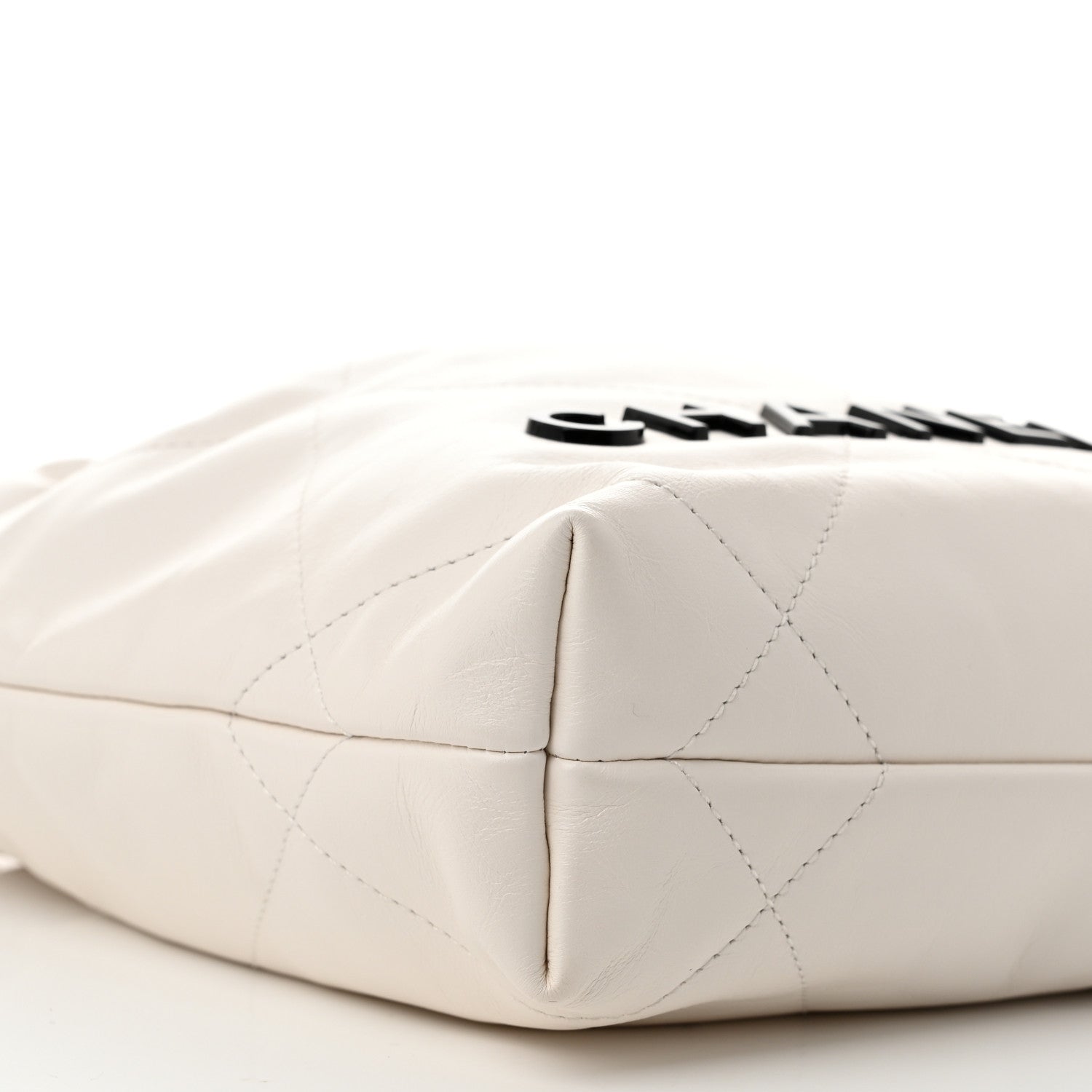 Chanel Shiny Calfskin Quilted Mini Chanel 22 White Black 9 of 10