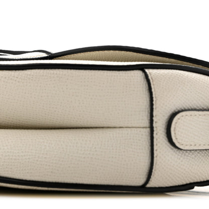 Christian Dior Grained Calfskin Saddle Bag With Strap Latte 18 of 29