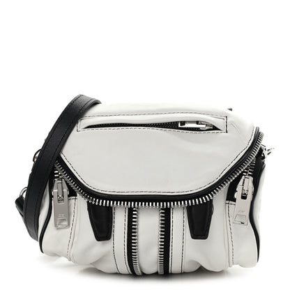 Alexander Wang Lambskin Micro Marti Crossbody White Black 1 of 9
