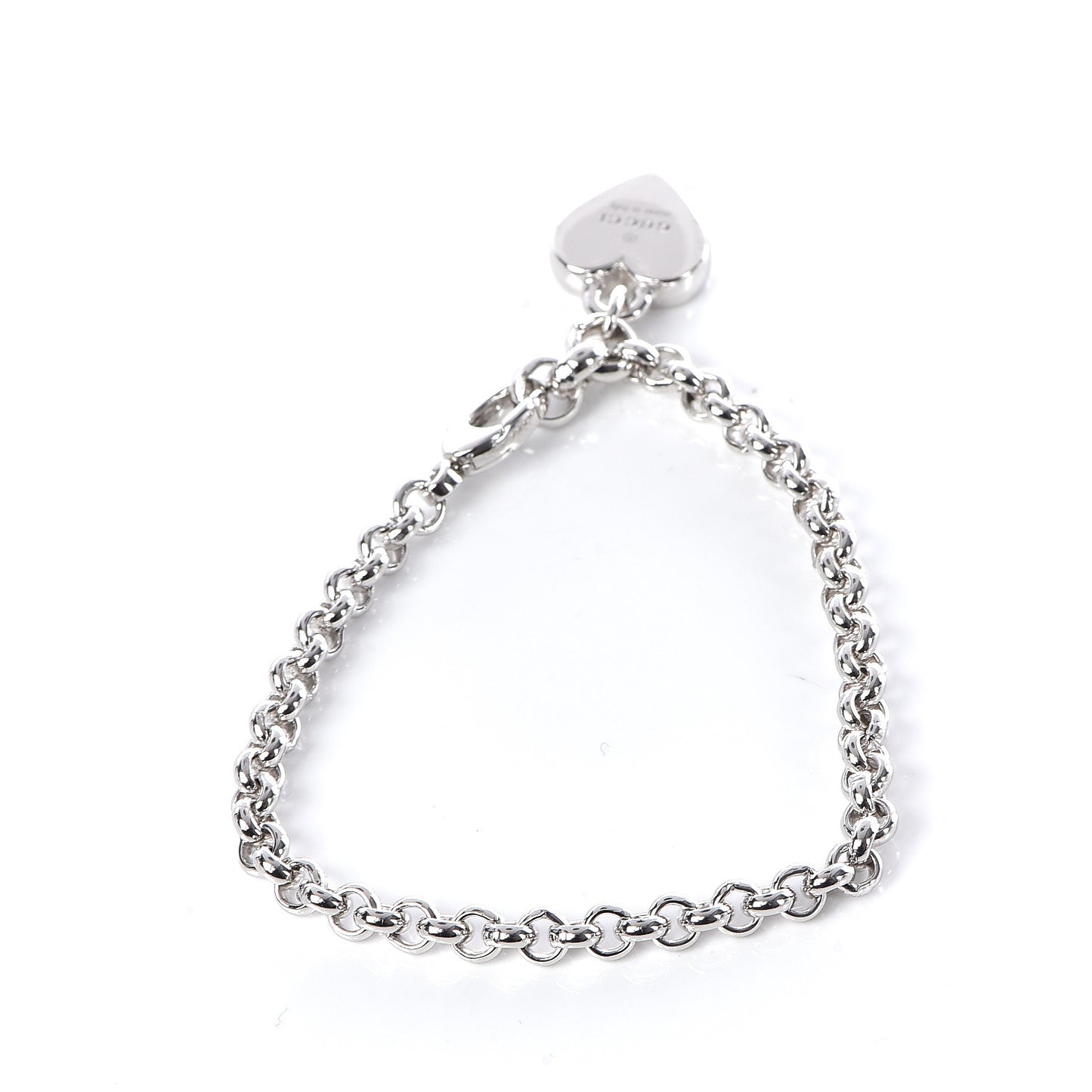 Sterling Silver Trademark Heart Charm Bracelet