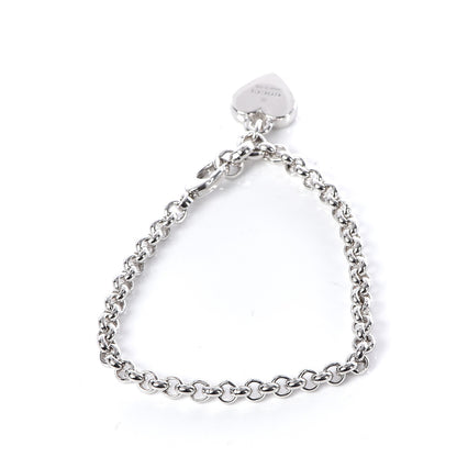 Gucci Sterling Silver Trademark Heart Charm Bracelet 3 of 6