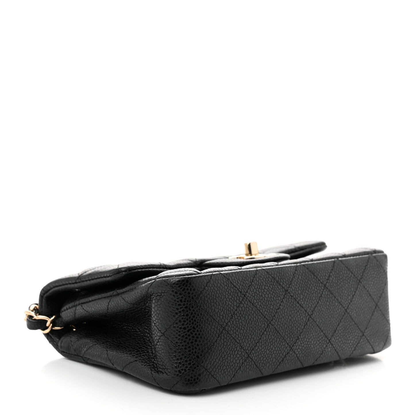 Caviar Quilted Mini Rectangular Flap Black