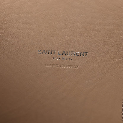 Saint Laurent Grained Calfskin Topstitch Small Classic Sac De Jour Taupe 7 of 12