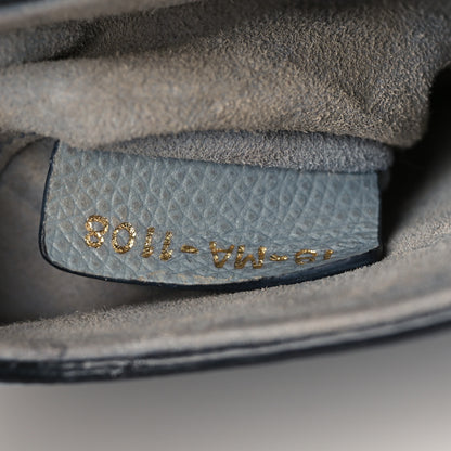 Christian Dior Grained Calfskin Mini Saddle Bag Sky Blue 7 of 9