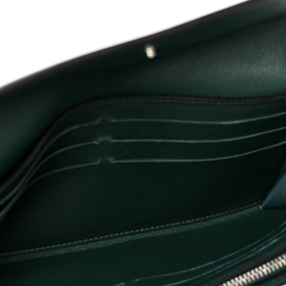 Christian Dior Smooth Calfskin Bicolor Diorissimo Long Wallet Turquoise Dark Green 5 of 11