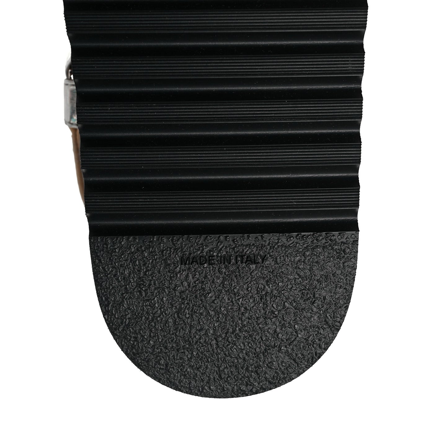 Lambskin Logo Platform Sandals 39 Beige Gold White