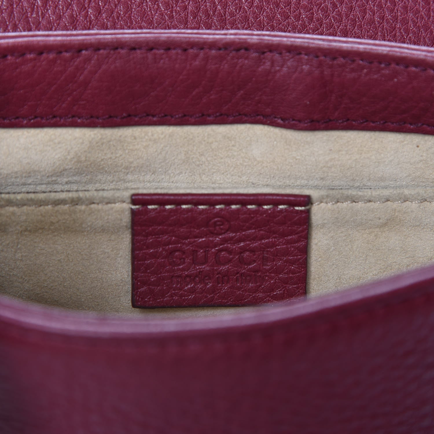 Gucci Cellarius Calfskin Small 1973 Chain Shoulder Bag Cherry Gloss 7 of 9