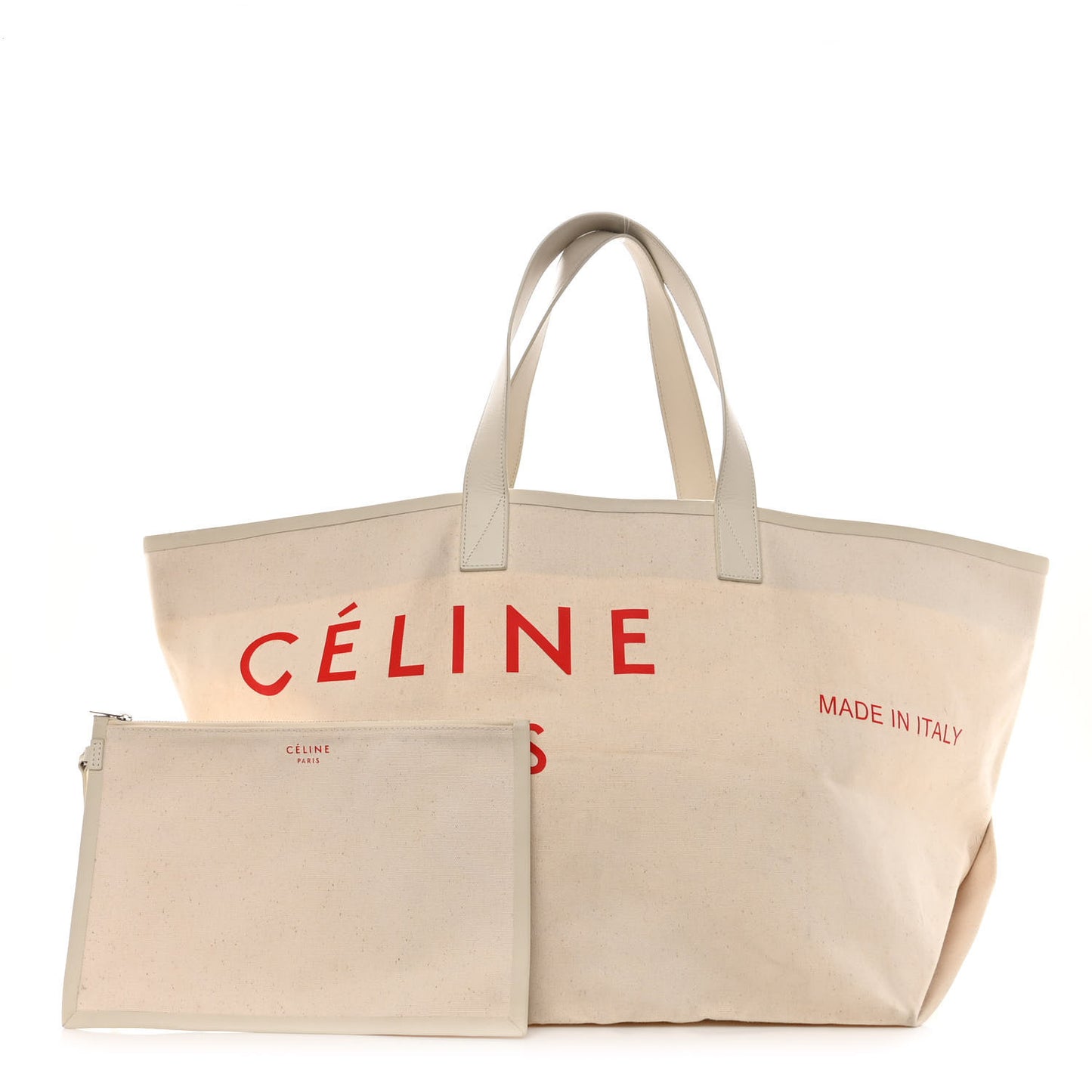 Textile Medium Made In Tote Natural Red