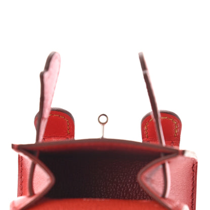 Hermes Tadelakt Chevre Mysore Kelly Quelle Idole Bag Charm Rose Sakura Sanguine Nata Sesame 5 of 5