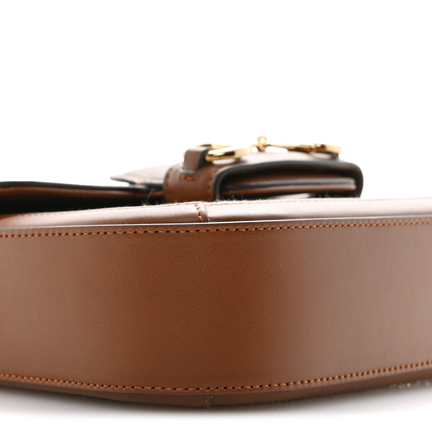 Gucci New Canvas Charisma Calfskin Crystal GG Monogram Mini Horsebit 1955 Shoulder Bag Camel Ebony 9 of 10