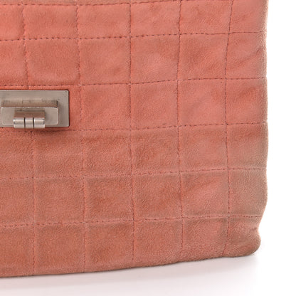 Chanel Suede Chocolate Bar Mademoiselle Flap Pink 14 of 27