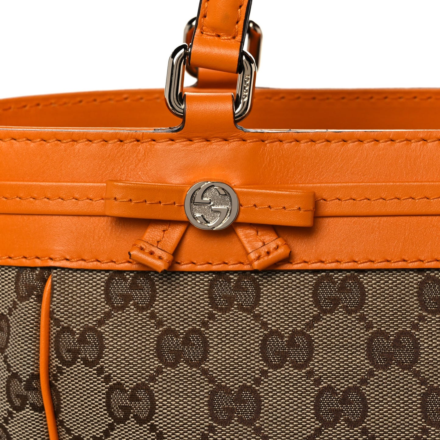 Monogram Web Medium Mayfair Tote Orange