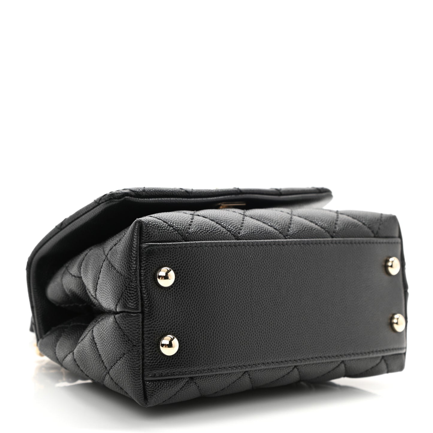 Caviar Quilted Extra Mini Coco Handle Flap Black
