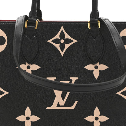 Louis Vuitton Empreinte Monogram Giant Onthego MM Black Beige 7 of 9