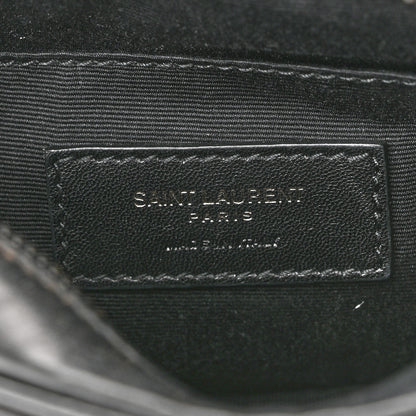 Saint Laurent Calfskin Matelasse Monogram Lou Belt Bag Black 6 of 11