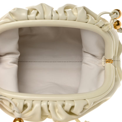 Bottega Veneta BOTTEGA VENETA Spazzolato Calfskin The Mini Sphere Pouch White 5 of 10