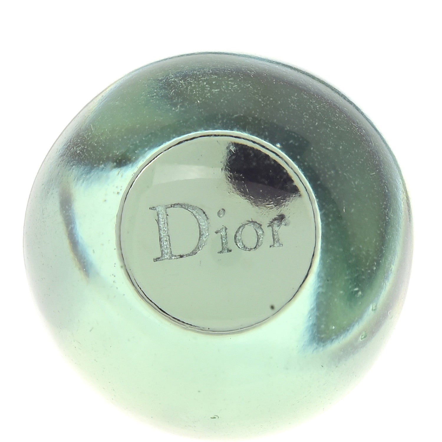 Christian Dior Mise En Dior Tribal Logo Earrings Translucent Blue 4 of 4