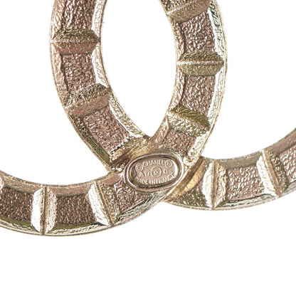 Chanel Studded CC Pin Brooch Gold 4 of 5