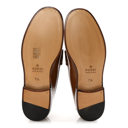 Gucci Calfskin Mens Interlocking G Millennial Ribot Loafers 7.5 Cuir 6 of 10