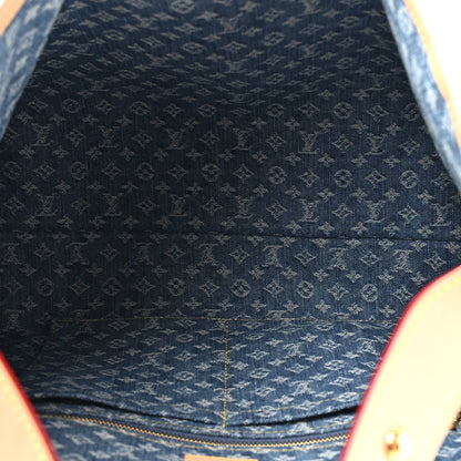 Louis Vuitton Monogram Denim CarryAll MM Blue 6 of 10
