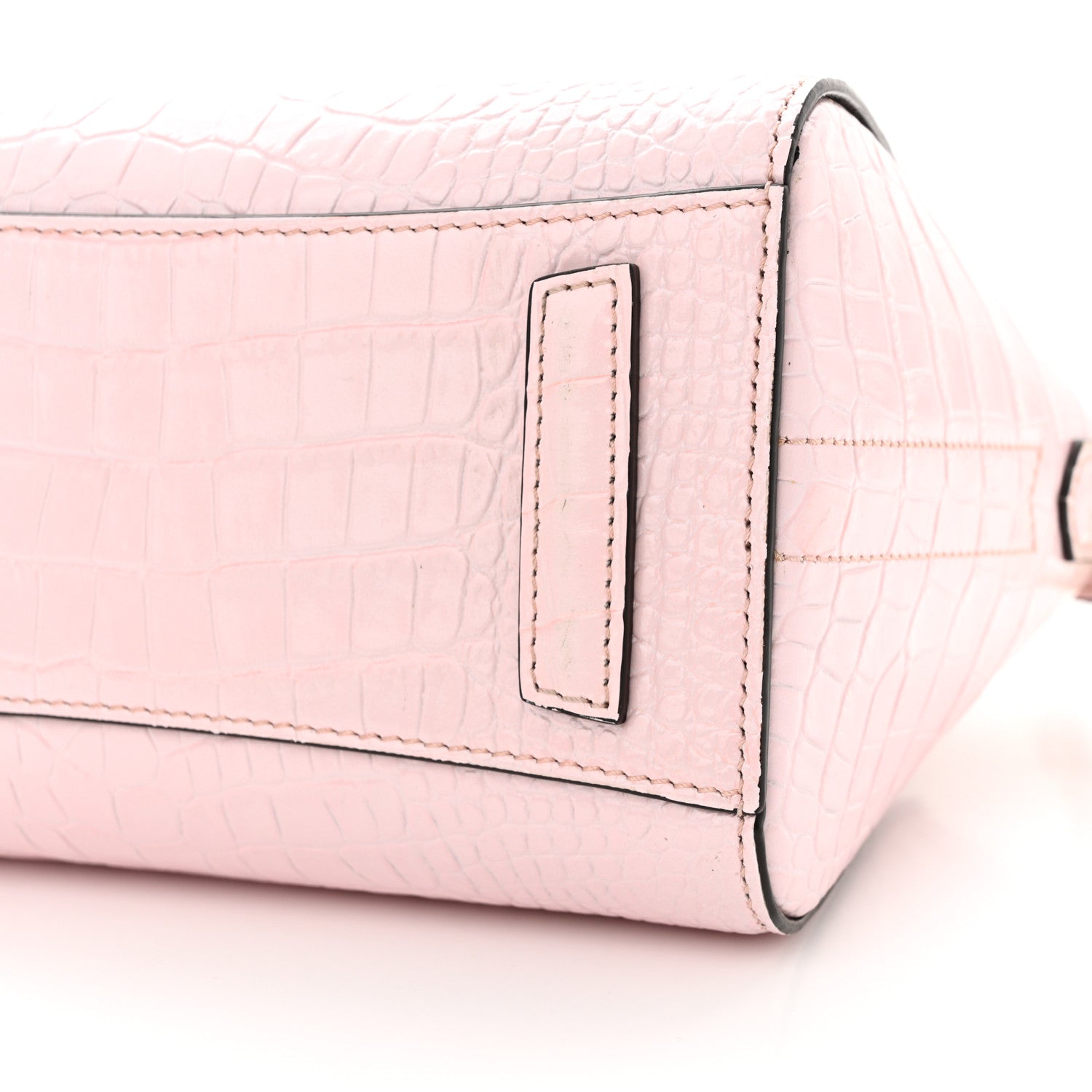 Givenchy Calfskin Crocodile Embossed Mini Antigona Pink 10 of 13