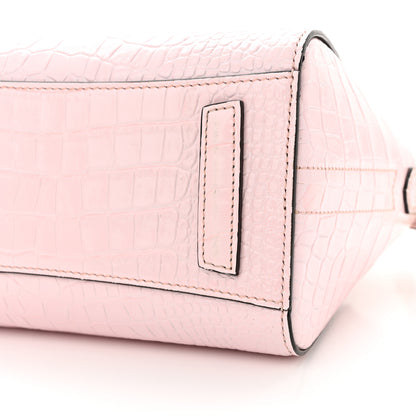 Givenchy Calfskin Crocodile Embossed Mini Antigona Pink 10 of 13