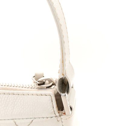 Chanel Caviar Quilted Timeless CC Shoulder Bag White 18 of 22
