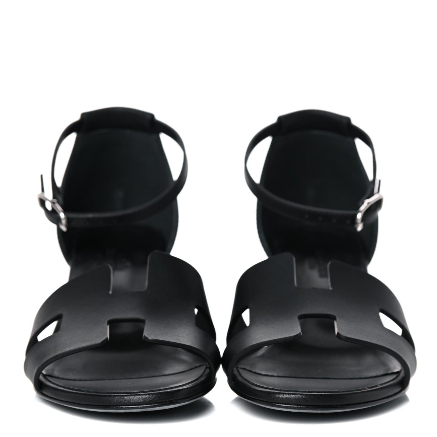 Calfskin Encens 50 Sandals 36.5 Black