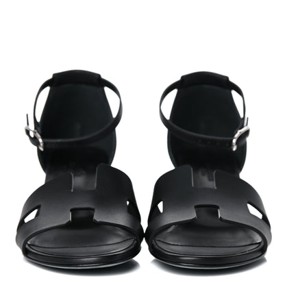 Hermes Calfskin Encens 50 Sandals 36.5 Black 2 of 11