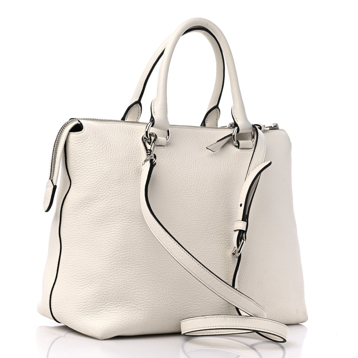 Prada Vitello Phenix Satchel White 3 of 14