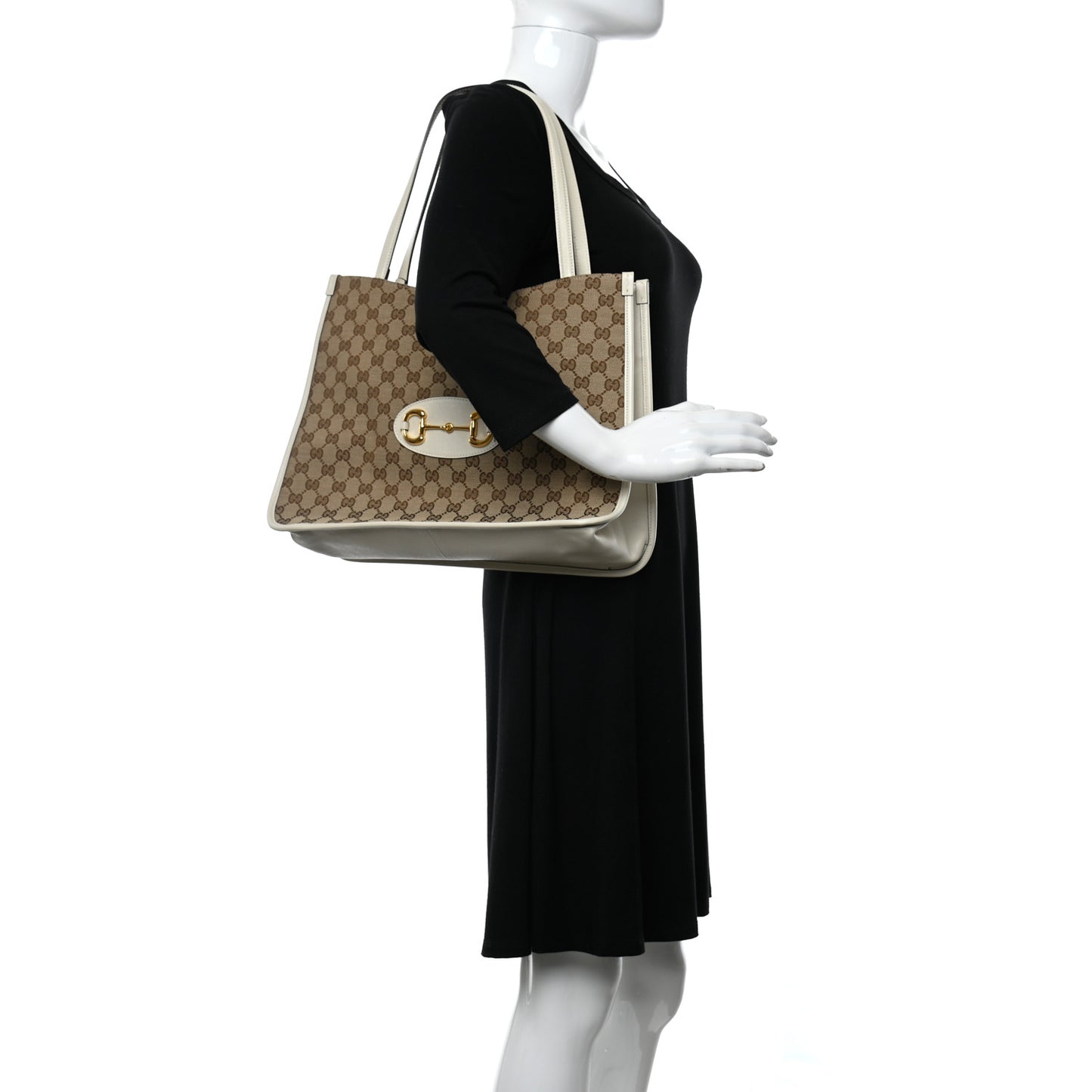 Monogram New Sakai Calfskin Lux Horsebit 1955 Tote Beige Ebony Mystic White