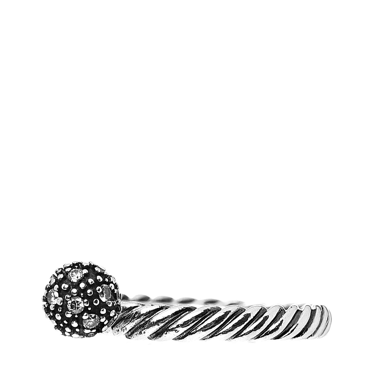 Sterling Silver Diamond 6mm Elements Ball Ring 49 5