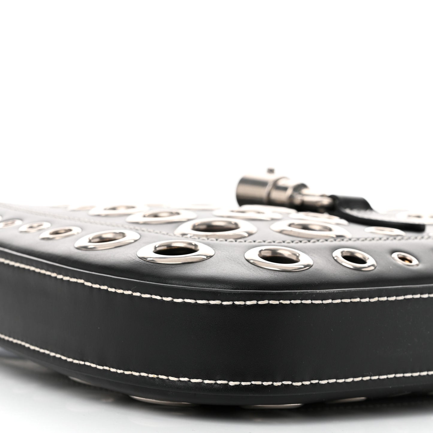 Calfskin Ha Ha Ha Jackie 1961 Eyelet Hobo Black
