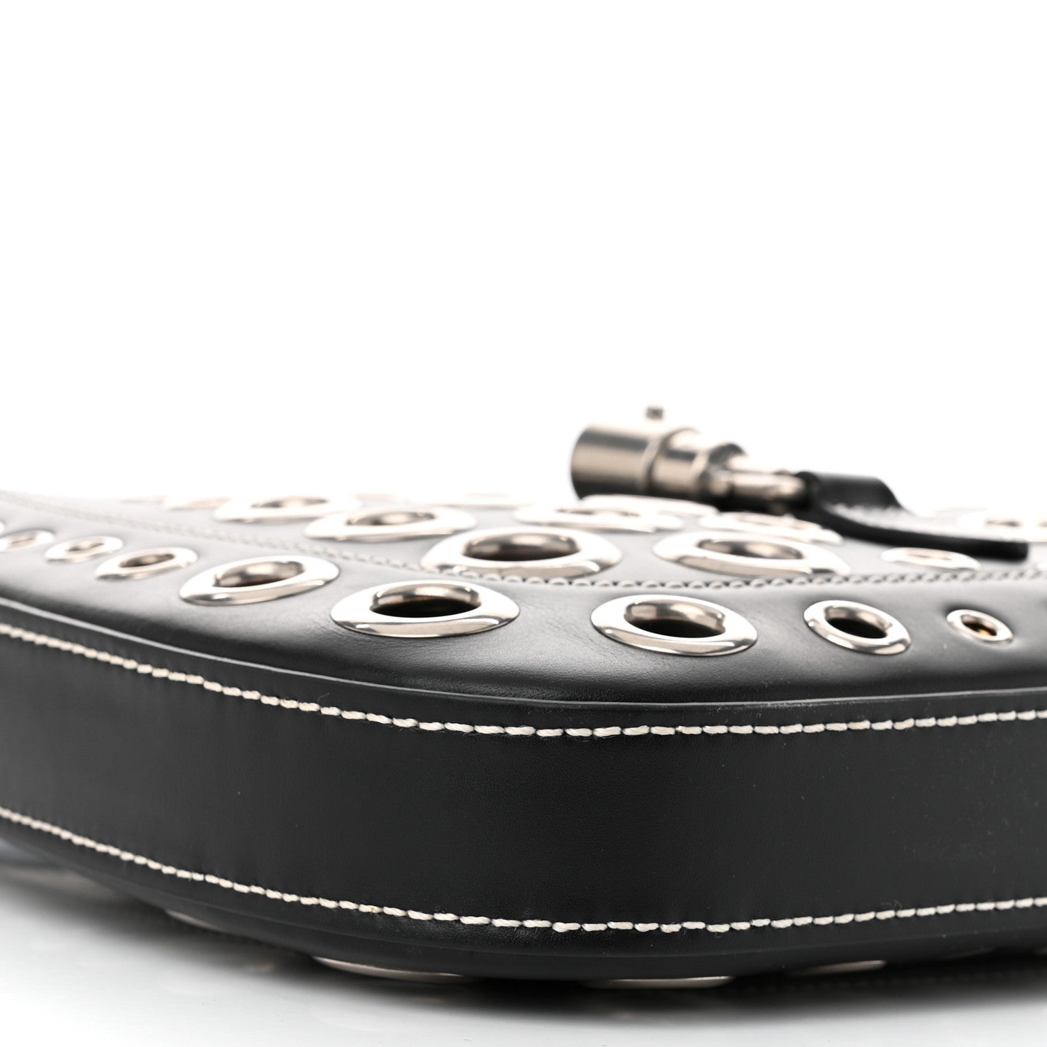 Gucci Calfskin Ha Ha Ha Jackie 1961 Eyelet Hobo Black 8 of 9
