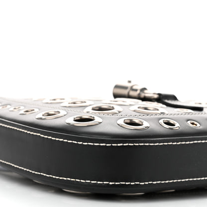 Gucci Calfskin Ha Ha Ha Jackie 1961 Eyelet Hobo Black 8 of 9
