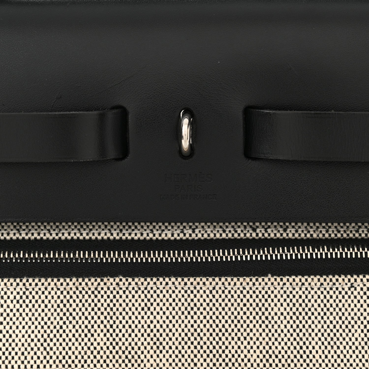 Hermes Toile H Berline Vache Hunter Herbag Zip PM 31 Black Ecru 7 of 16