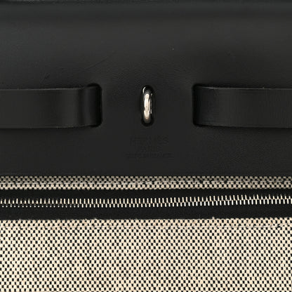 Hermes Toile H Berline Vache Hunter Herbag Zip PM 31 Black Ecru 7 of 16