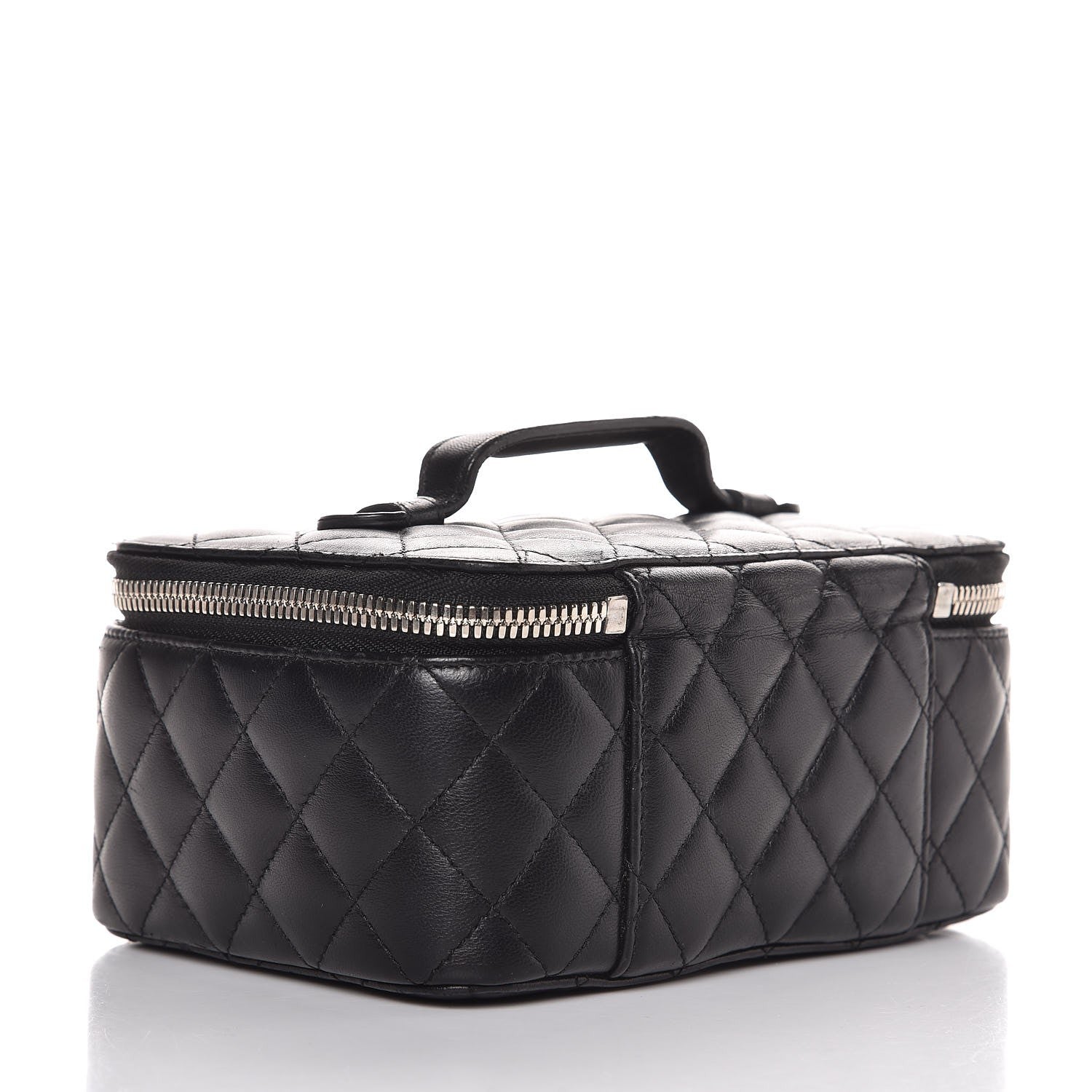 Chanel Lambskin Quilted Jewelry Case Black 3 of 8