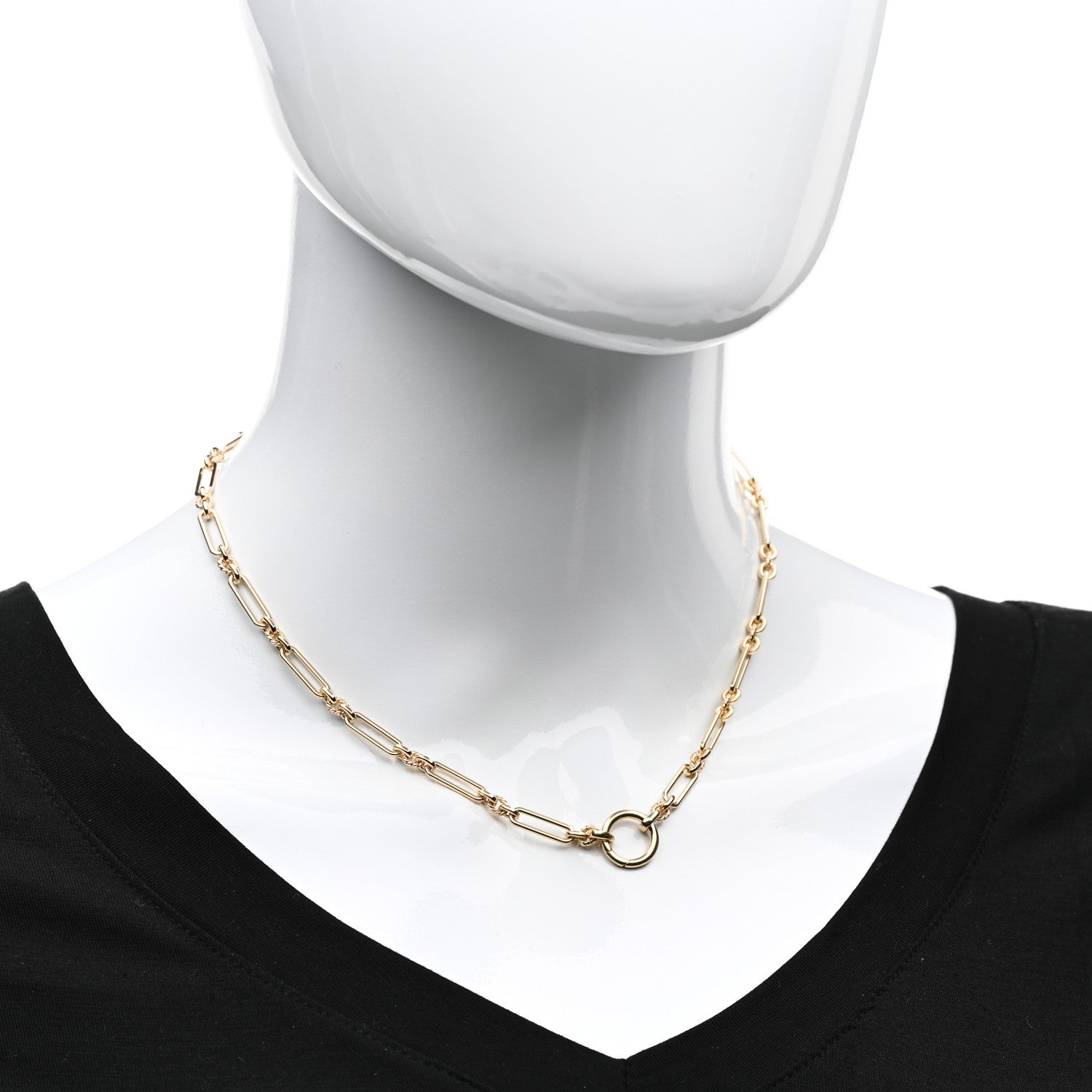 David Yurman 18K Yellow Gold 4.5mm Lexington Chain Necklace 2 of 4