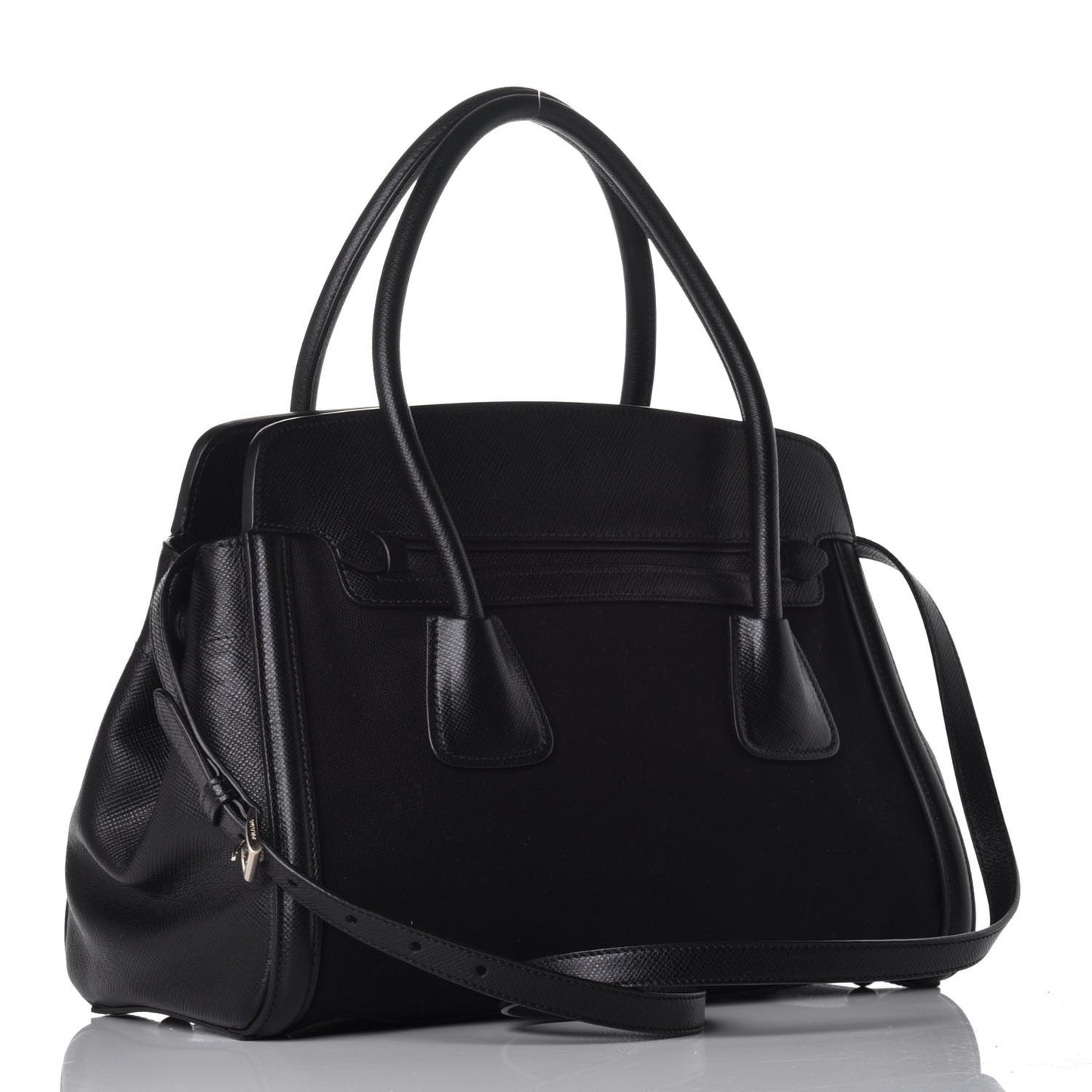 Canapa Saffiano Shoulder Bag Black