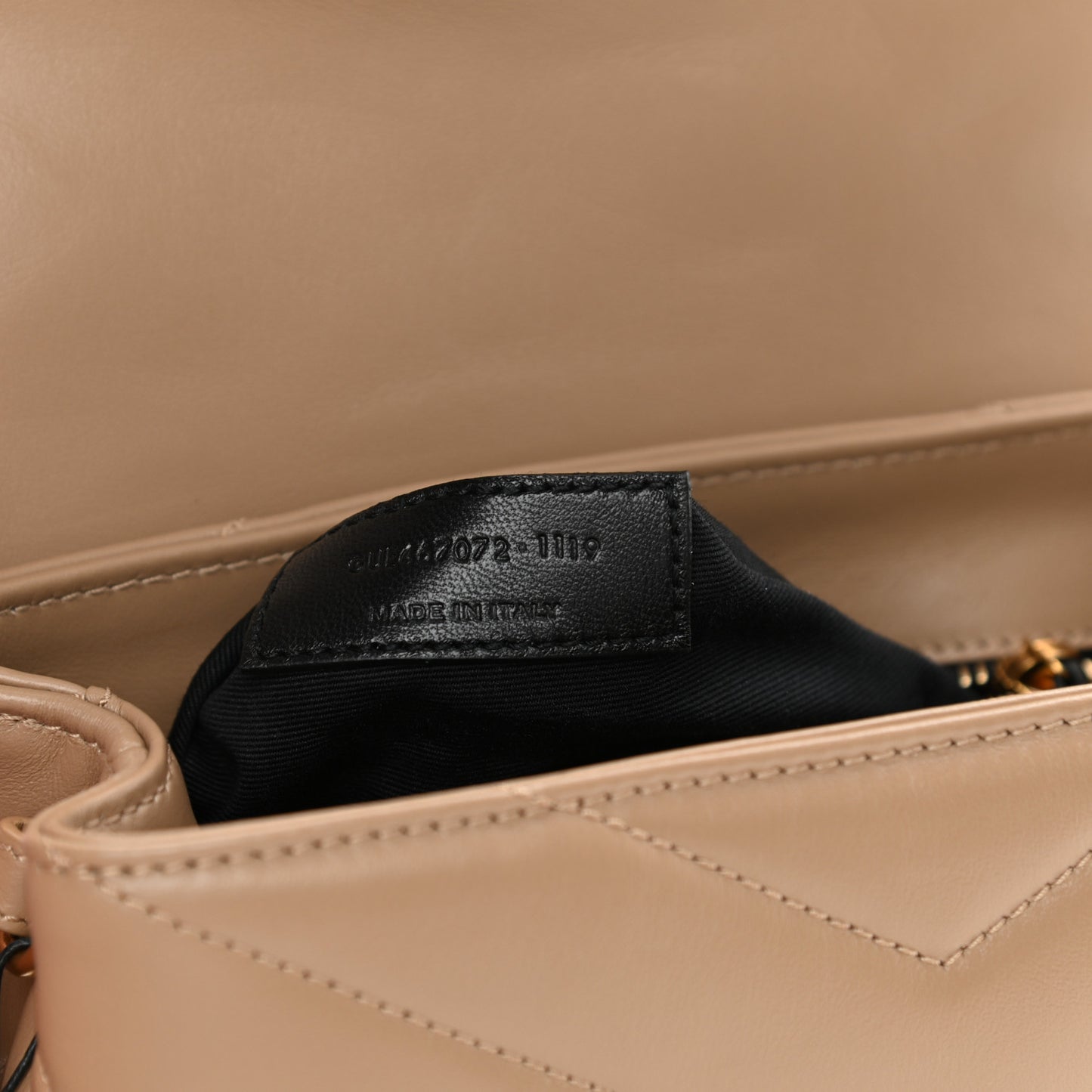 Calfskin Y Quilted Monogram Toy Loulou Crossbody Bag Dark Latte