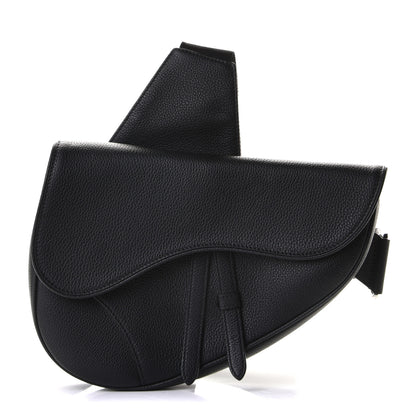 Christian Dior Calfskin Mens Saddle Bag Black 1 of 5