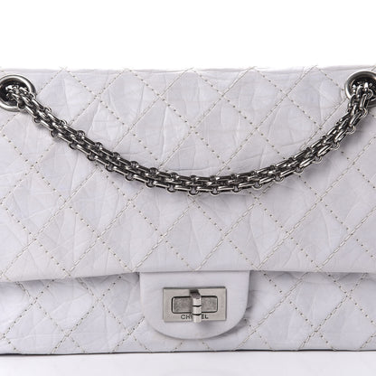 Chanel Aged Calfskin Quilted 50th Anniversary 2.55 Reissue 225 Flap White 11 of 11
