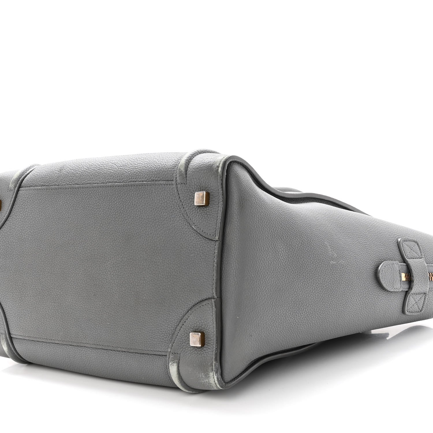 Celine Drummed Calfskin Mini Luggage Kohl 8 of 15