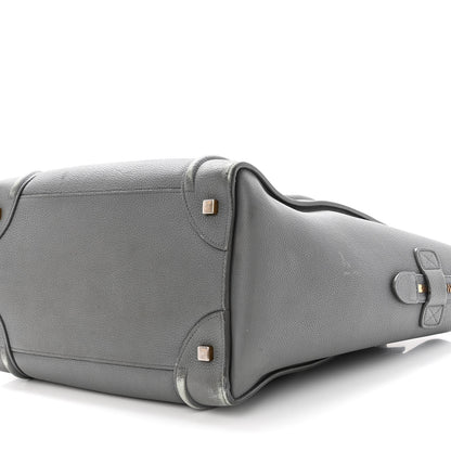 Celine Drummed Calfskin Mini Luggage Kohl 8 of 15
