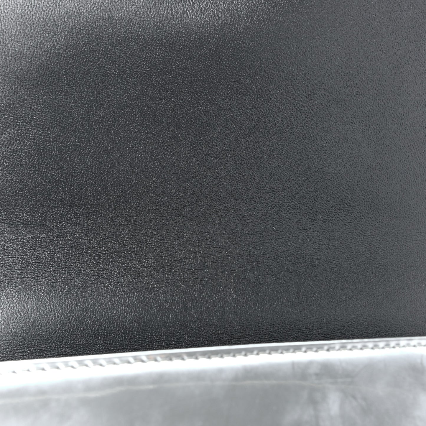 Metallic Patent Micro-Cannage Small Diorama Flap Bag Silver