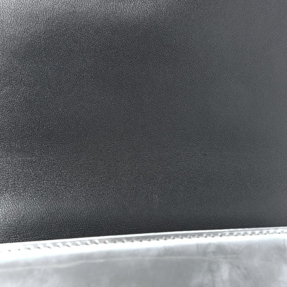 Christian Dior Metallic Patent Micro-Cannage Small Diorama Flap Bag Silver 11 of 17